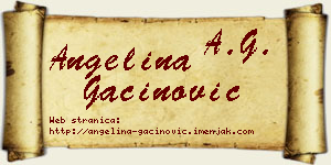 Angelina Gaćinović vizit kartica